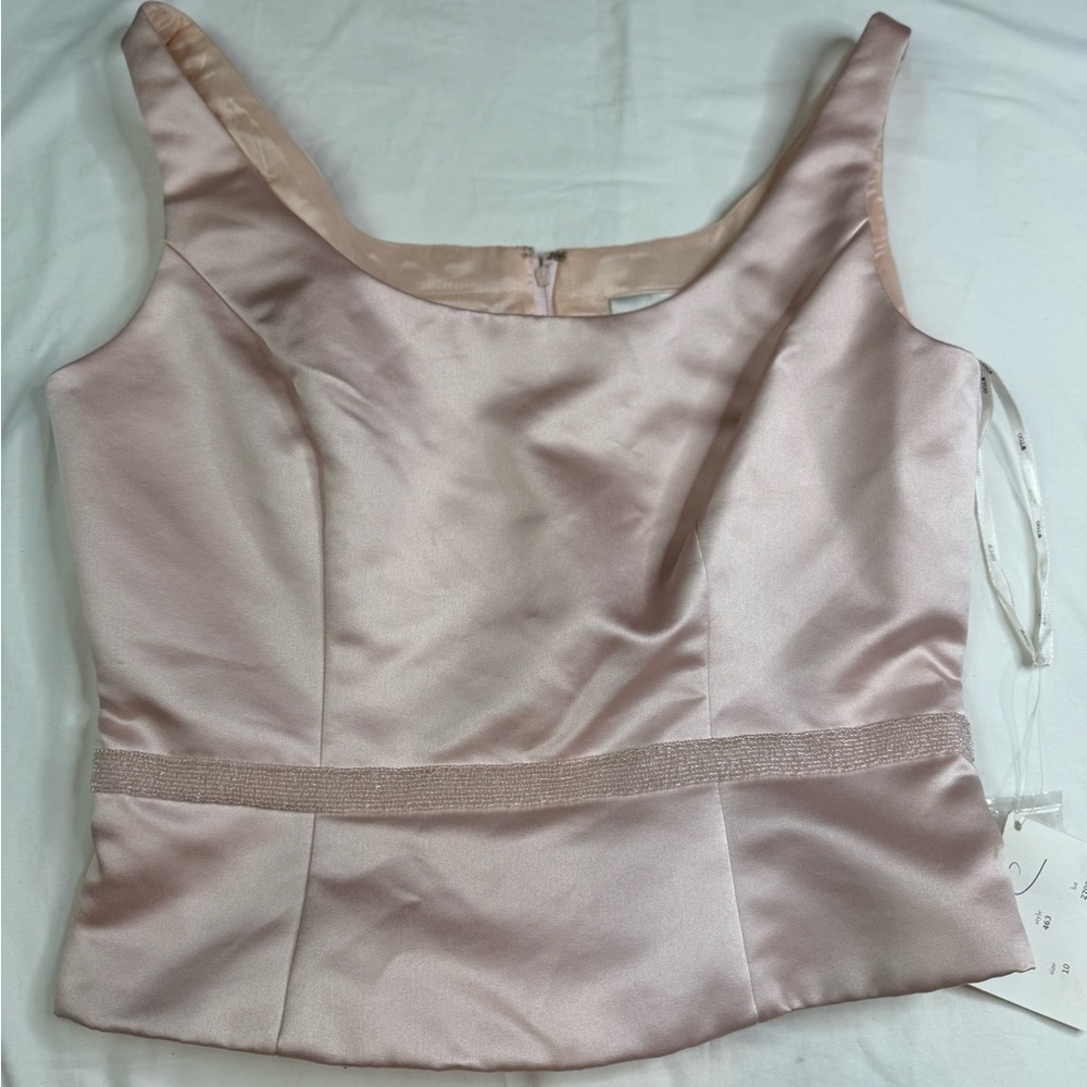NWT Wtoo By Watters & Watters Blush Pink Tank Top Embellished Sz 10 A030425